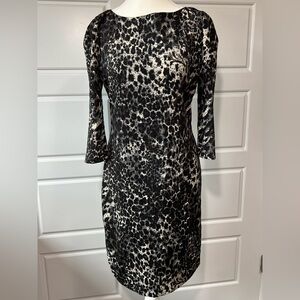 Animal Print‎ Dress Sequin Detail Cocktail Party Dress